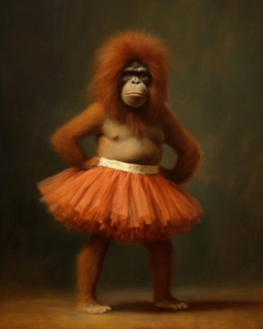 Orangutan in Tutu - Art Print