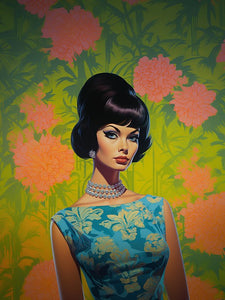 Retro Wallflower Nancy - Art Print