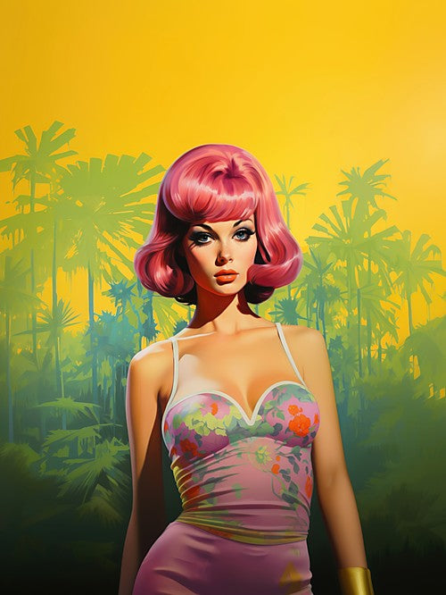 Retro Wallflower Roxy - Art Print