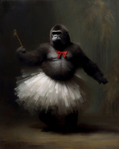 Gorilla in Tutu - Art Print