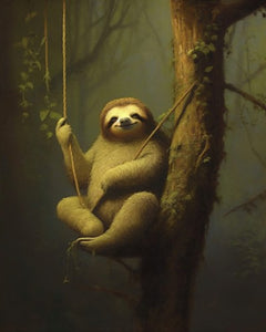 Happy Sloth - Art Print