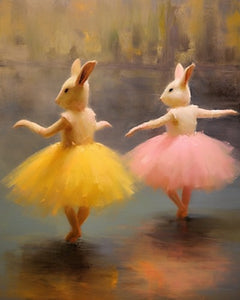 Ballet Rabbits - Art Print