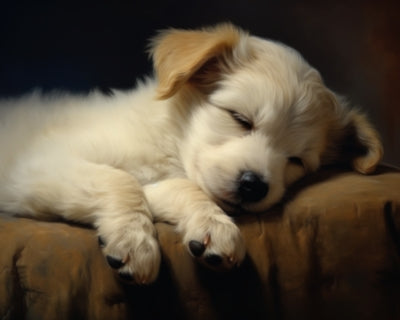 Sleeping Puppy - Art Print