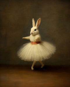 Rabbit in Tutu - Art Print