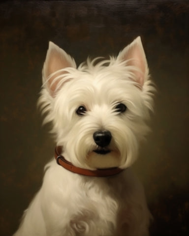 White Scottish Terrier - Art Print