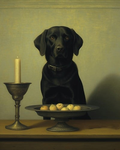 Black Labrador- Art Print