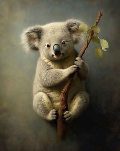 Koala on a branch - Art Print