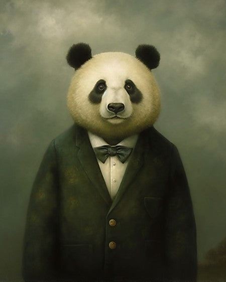Panda in a Suit- Art Print