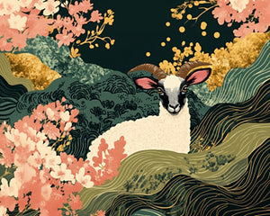 Sage Sheep Art Print