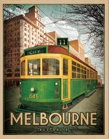 Melbourne W Class Tram Art Print