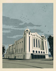 Palais Theatre, Melbourne Art Print (Blue)