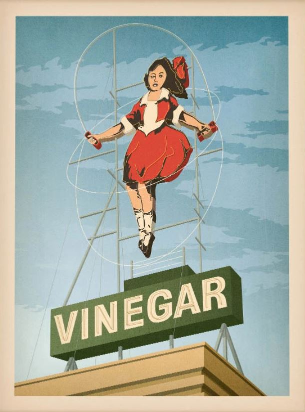 Skipping Girl Vinegar Art Print