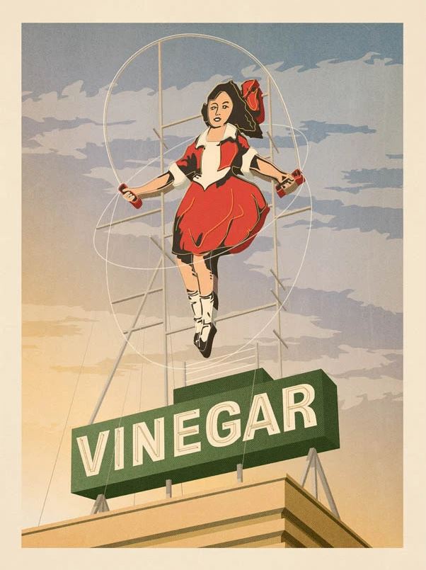Skipping Girl Vinegar Art Print The Picture Box